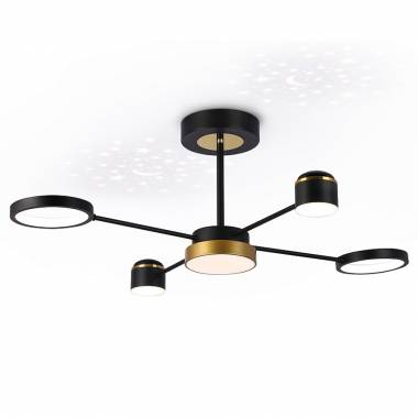 Люстра Ambrella Light FL51632/4+1 BK/GD COMFORT