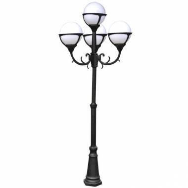 Фонарный столб Arte Lamp A1497PA-4BK Monaco