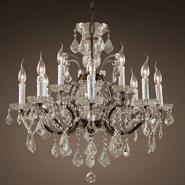 Люстра BLS 30258 19th c Rococo iron and clear crystal