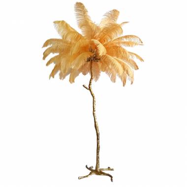 Торшер Delight Collection(Ostrich Feather) BRFL5014 beige/antique brass
