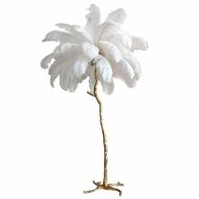 Торшер Ostrich Feather Delight Collection BRFL5014 white/antique brass