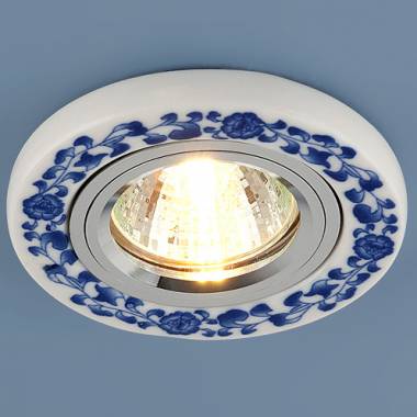 Точечный светильник Elektrostandard 9035 керамика MR16 бело-голубой Debora
