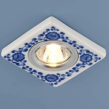 Точечный светильник Elektrostandard 9034 керамика MR16 бело-голубой Debora
