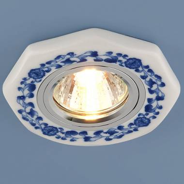 Точечный светильник Elektrostandard 9033 керамика MR16 бело-голубой Debora
