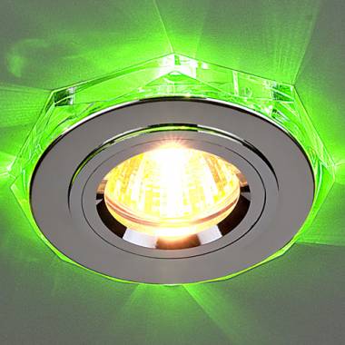 Точечный светильник Elektrostandard 2020 MR16 CH/GR хром/зеленый Biuler
