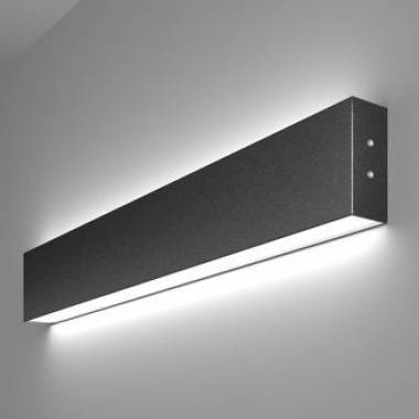 Бра Elektrostandard Линейный светодиодный накладной двусторонний светильник 53см 20W 6500K черная шагрень (01-100-40-5) Grand Бра Elektrostandard Линейный светодиодный накладной двусторонний светильник 53см 20W 6500K черная шагрень (01-100-40-5) Grand