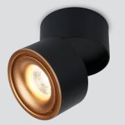 Точечный светильник Klips Elektrostandard DLR031 15W 4200K 3100 черный матовый/золото