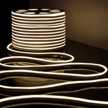 Светодиодная лента Elektrostandard Гибкий неон LS001 220V 9.6W 120Led 2835 IP67 4200K односторонний дневной белый, 50 м