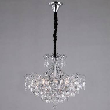 Люстра Eurosvet 10080/6 хром/прозрачный хрусталь Strotskis Crystal