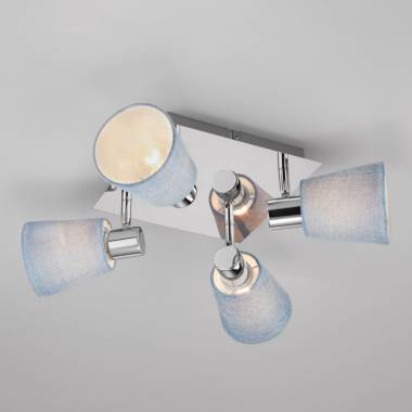 Спот Eurosvet(Culver) 20080/4 хром/голубой