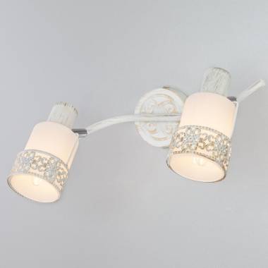 Спот Eurosvet(Silvia) 20025/2 белый с золотом/ хром