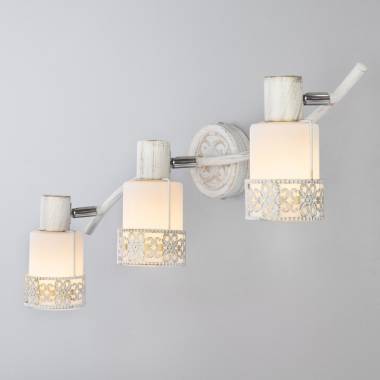 Спот Eurosvet(Silvia) 20025/3 белый с золотом/ хром