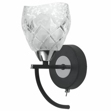 Бра IDLamp 381/1A-Blackchrome