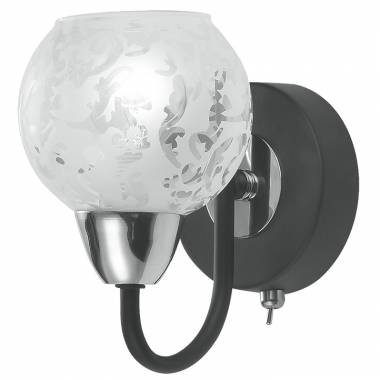 Бра IDLamp 382/1PF-Blackchrome