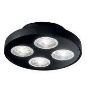 Точечный светильник GARAGE Ideal Lux GARAGE PL4 ROUND NERO