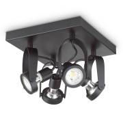 Спот GLIM Ideal Lux GLIM COMPACT PL4 SQUARE NERO