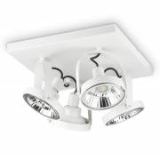 Спот GLIM Ideal Lux GLIM PL4 SQUARE BIANCO