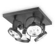 Спот GLIM Ideal Lux GLIM PL4 SQUARE NERO