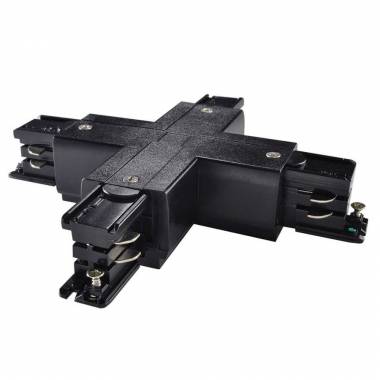 Соединитель для трехфазной шины Ideal Lux(LINK) LINK TRIMLESS X-CONNECTOR BLACK