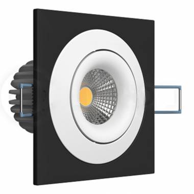 Точечный светильник LEDRON LH07SB-R SQ Black-White 3000K TRIAC
