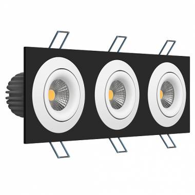Точечный светильник LEDRON LH07SB-R SQ3 Black-White 4000K TRIAC