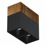 Точечный светильник Wooden LEDRON KUBING 2 Wooden 160 Black