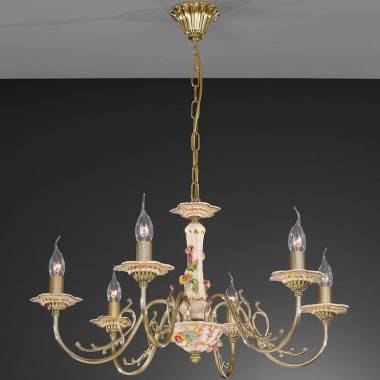Люстра La Lampada L 1206/6.26 Ceramic Madreperla