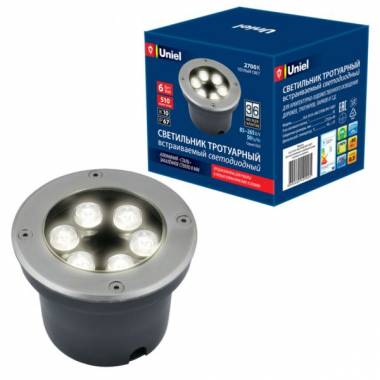 Встраиваемый в дорогу светильник Uniel(ULU) ULU-B11A-6W-2700K IP67 GREY