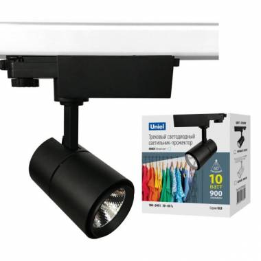 Светильник трехфазного шинопровода Uniel(ULB) ULB-T52-10W-4000K-H BLACK
